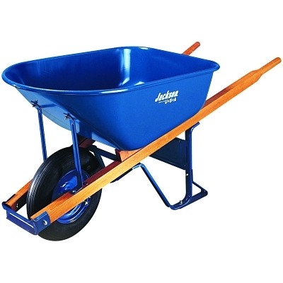 WHEELBARROW 6 CU FT STEEL FLAT FREE WHEEL